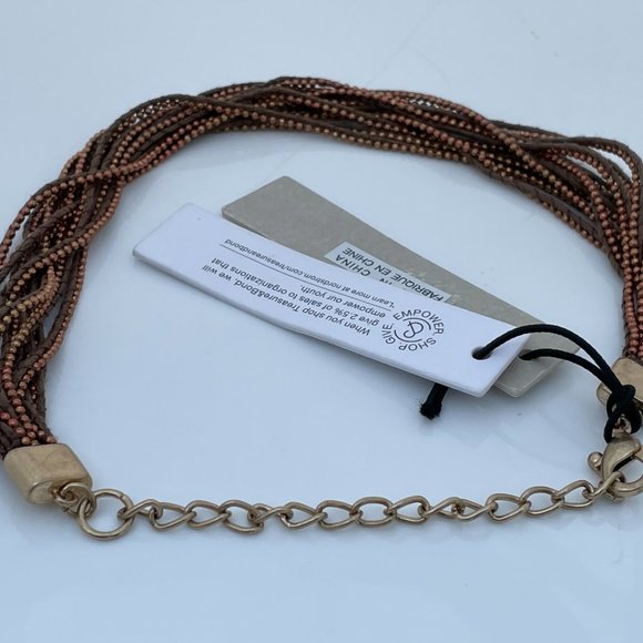 Treasure & Bond Necklaces Gold plated multi rows B - Picture 4 of 6